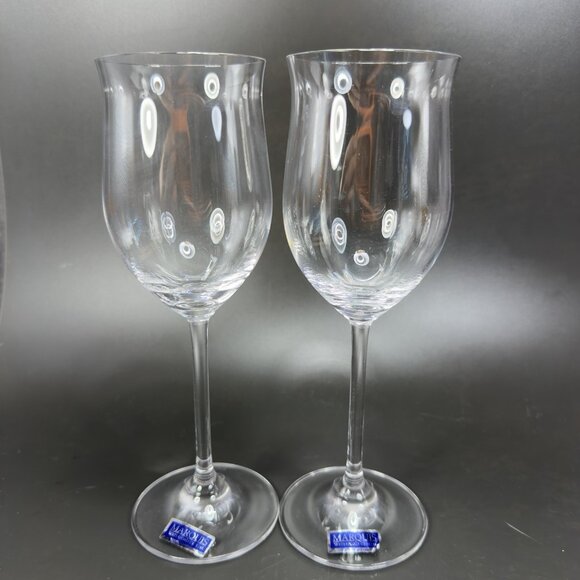 Amazon.com | Waterford Marquis Moments White Wine 12.8 Oz  Marquis By Waterford Vintage White Wine Pattern Glasses Stemware Clear Set 2 VTG